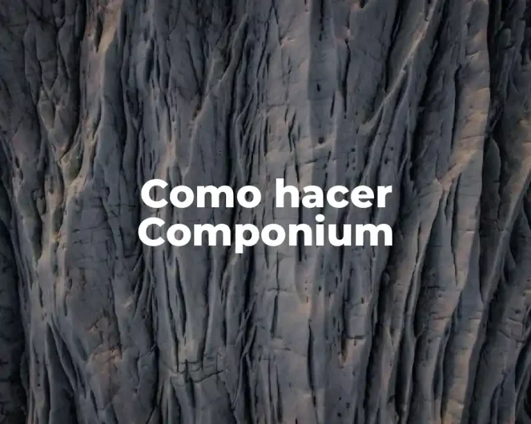 Como hacer Componium
