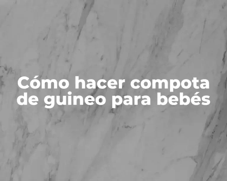 Cómo hacer compota de guineo para bebés