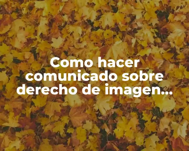 Como hacer comunicado sobre derecho de imagen adolescentes