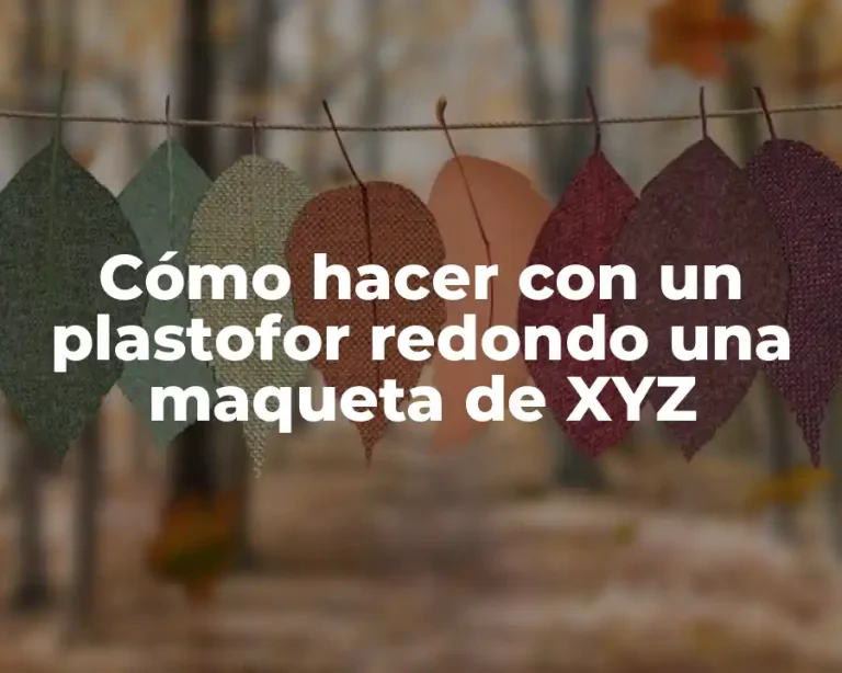 Cómo hacer con un plastofor redondo una maqueta de XYZ