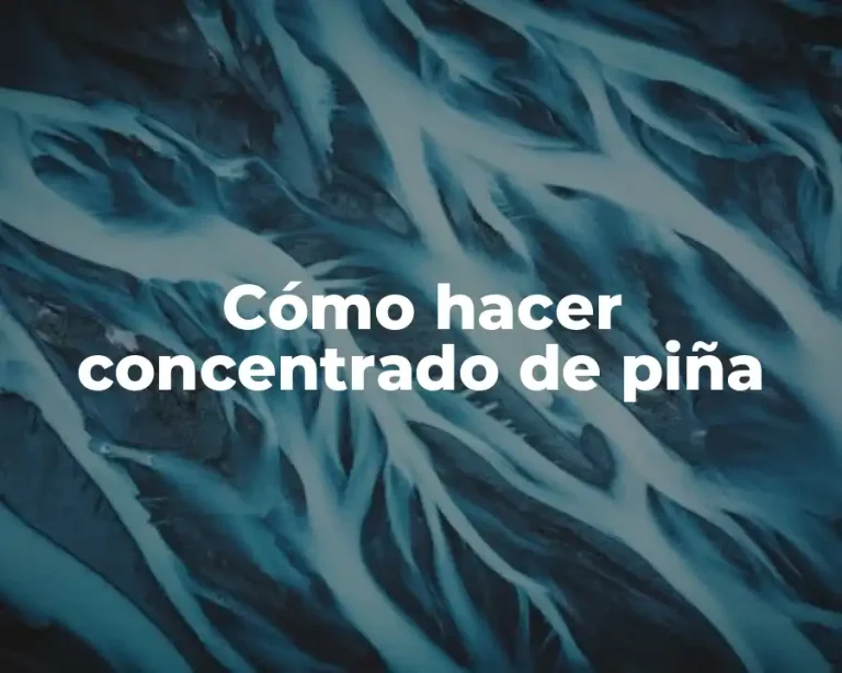 Cómo hacer concentrado de piña