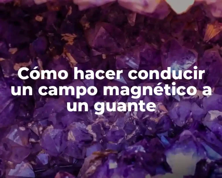 Cómo hacer conducir un campo magnético a un guante