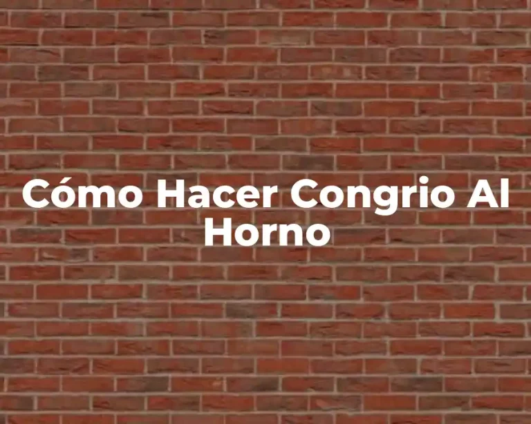 Cómo Hacer Congrio Al Horno