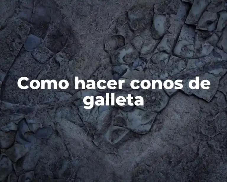 Como hacer conos de galleta