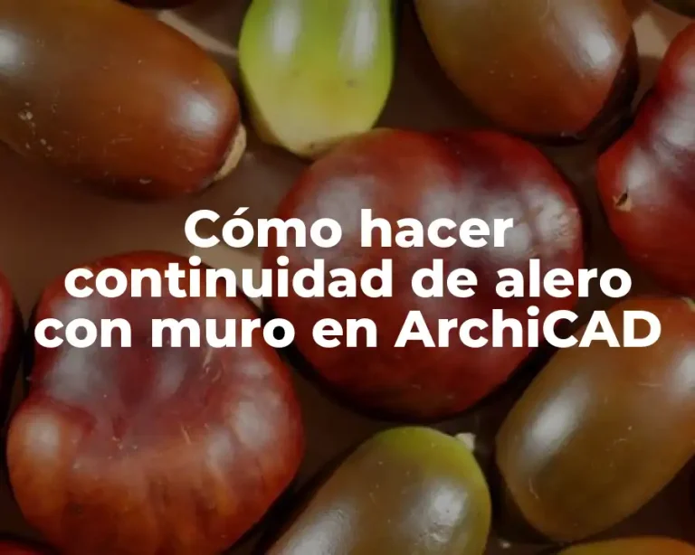 Cómo hacer continuidad de alero con muro en ArchiCAD