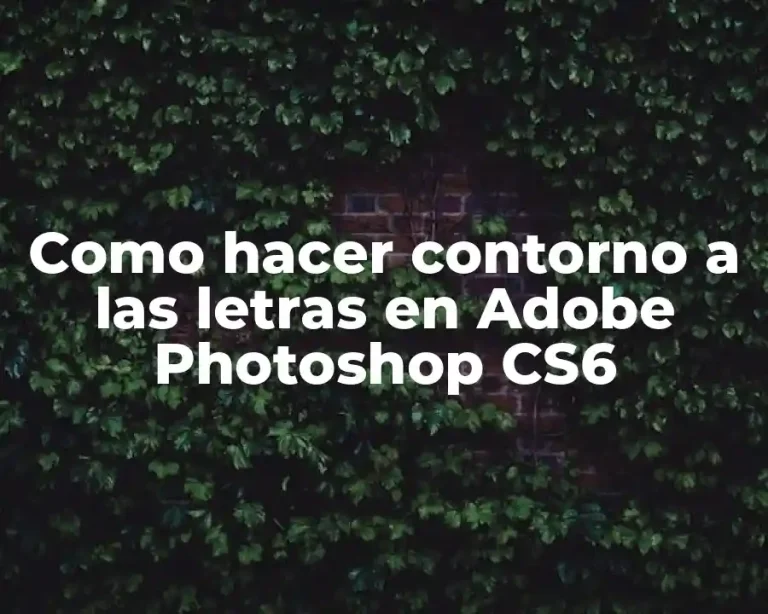 Como hacer contorno a las letras en Adobe Photoshop CS6
