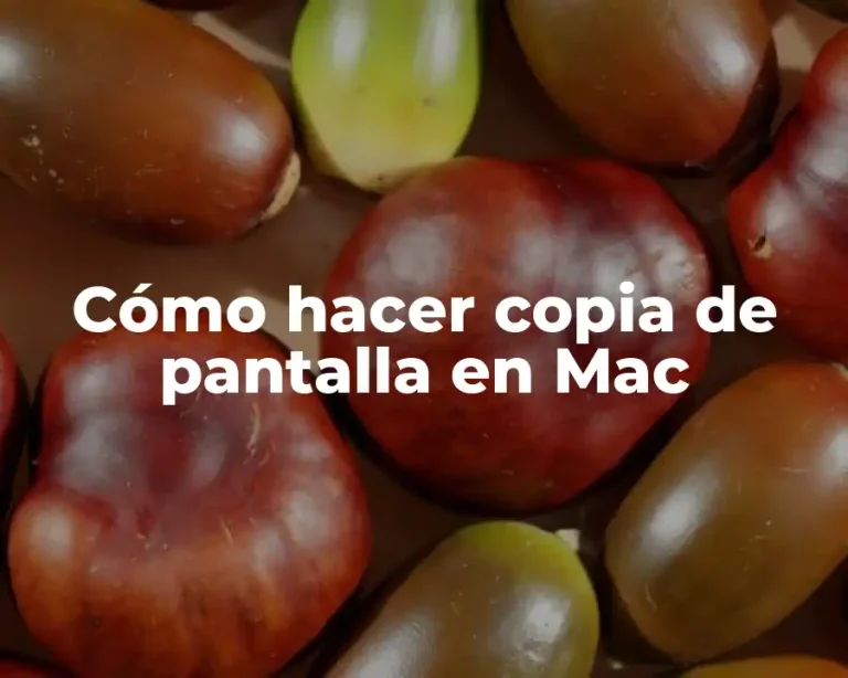 Cómo hacer copia de pantalla en Mac