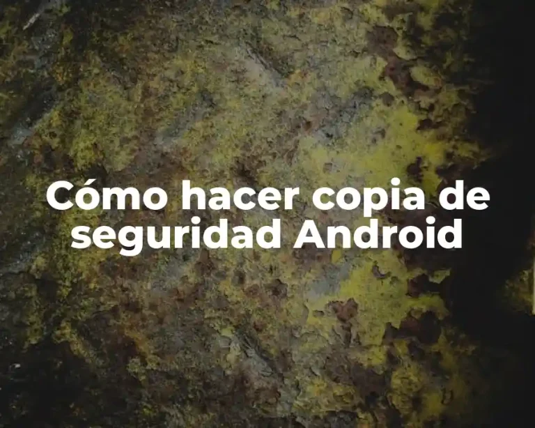 Cómo hacer copia de seguridad Android