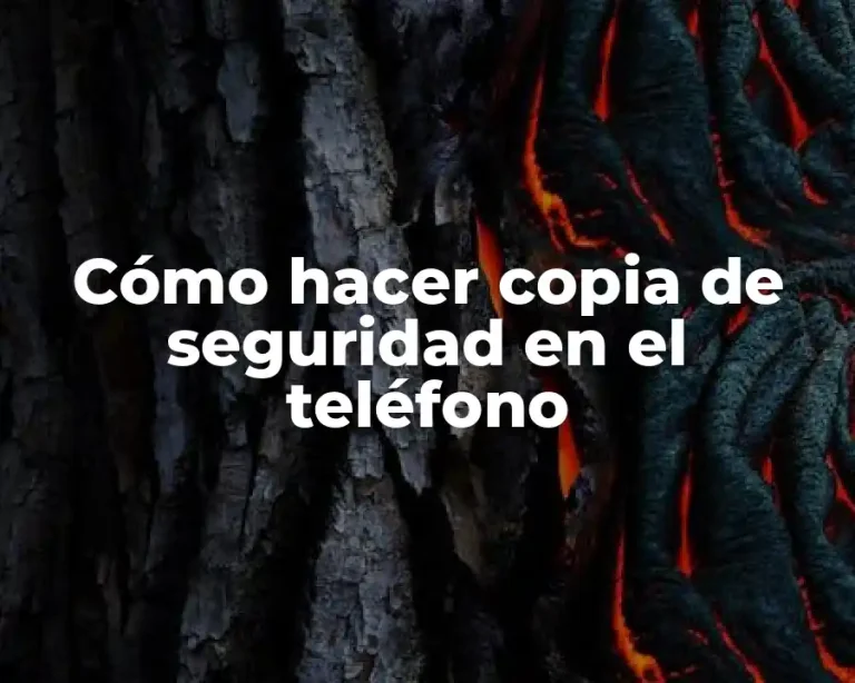 Cómo hacer copia de seguridad en el teléfono