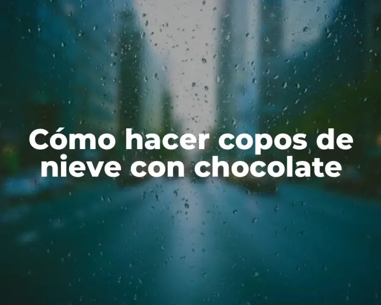 Cómo hacer copos de nieve con chocolate