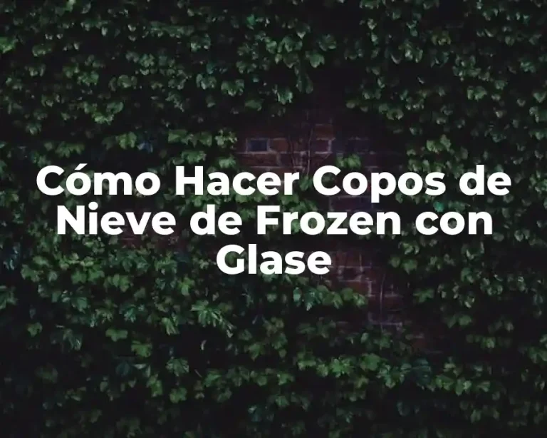 Cómo Hacer Copos de Nieve de Frozen con Glase