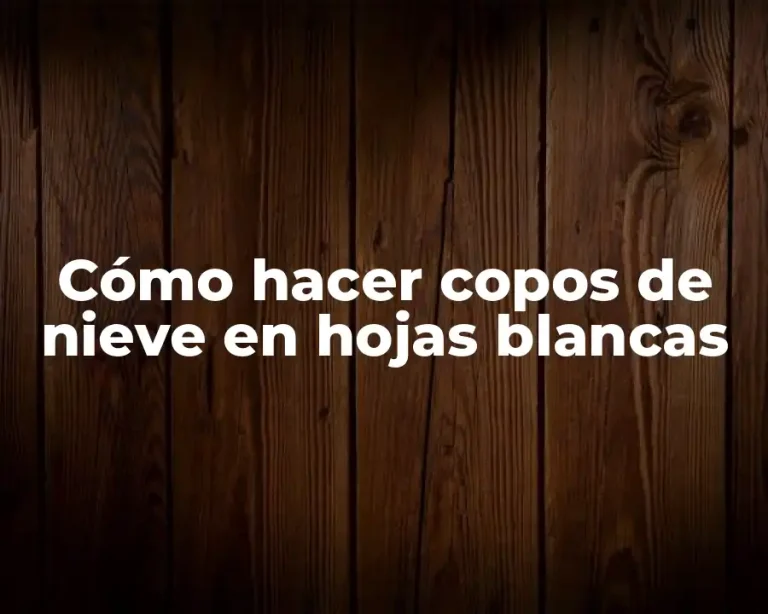 Cómo hacer copos de nieve en hojas blancas