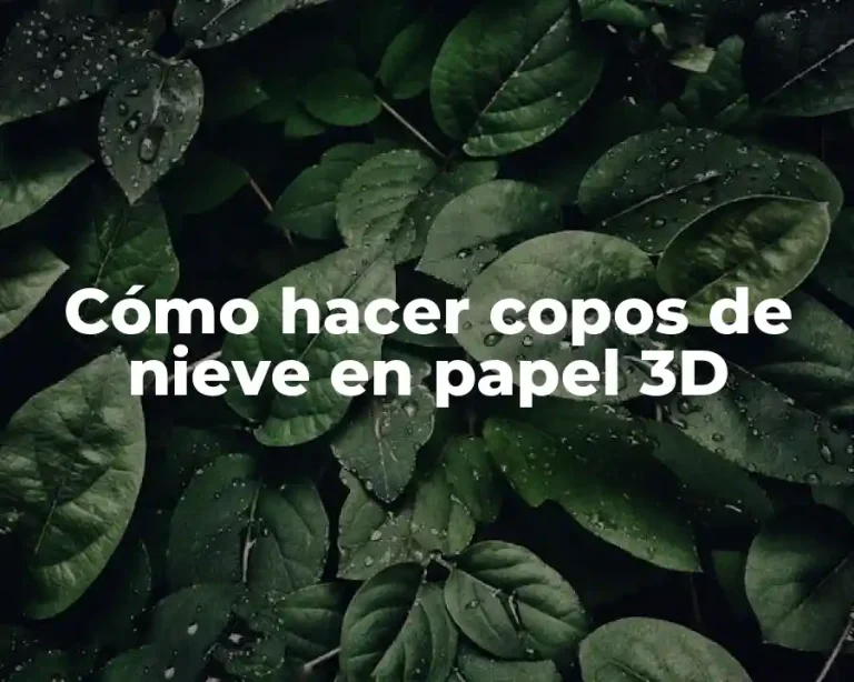 Cómo hacer copos de nieve en papel 3D