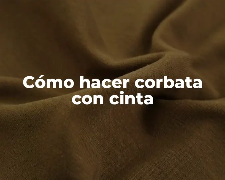 Cómo hacer corbata con cinta