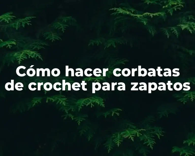Cómo hacer corbatas de crochet para zapatos
