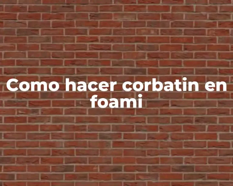 Como hacer corbatin en foami
