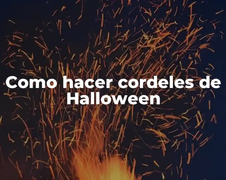 Como hacer cordeles de Halloween