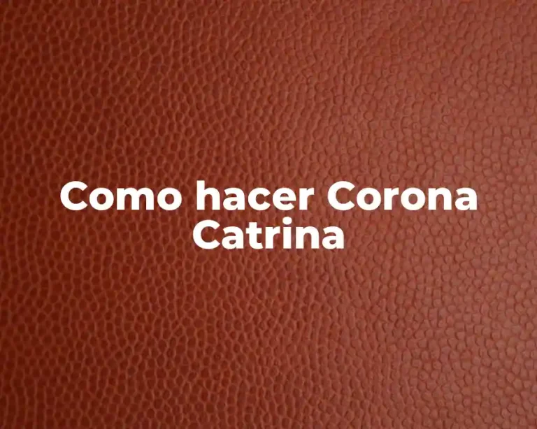 Como hacer Corona Catrina