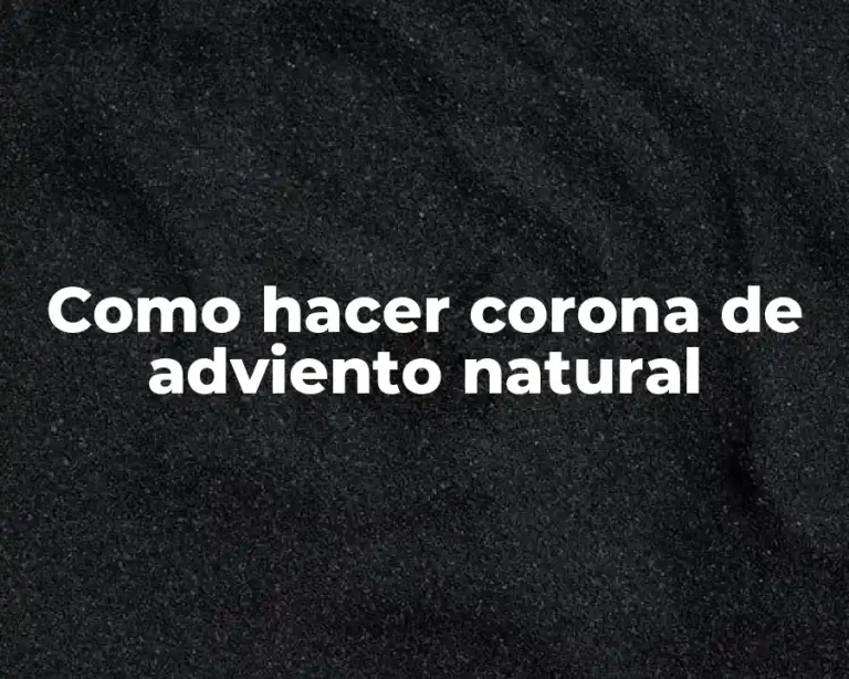 Como hacer corona de adviento natural