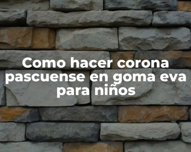 Como hacer corona pascuense en goma eva para niños