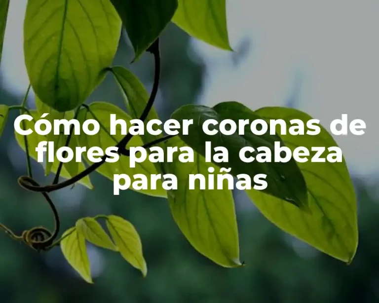 Cómo hacer coronas de flores para la cabeza para niñas