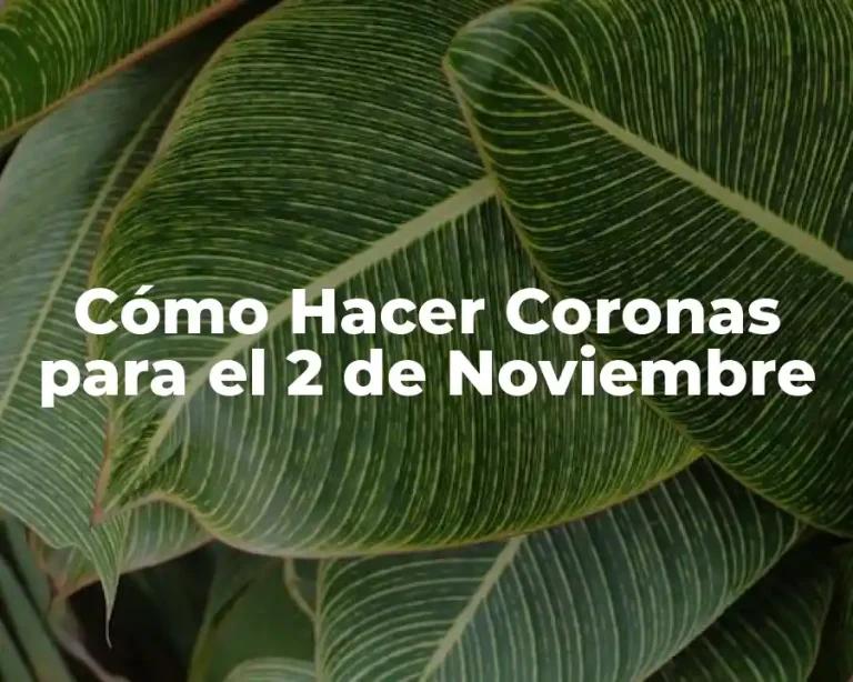 Cómo Hacer Coronas para el 2 de Noviembre