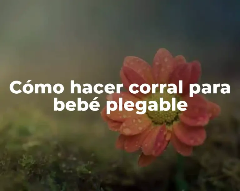 Cómo hacer corral para bebé plegable