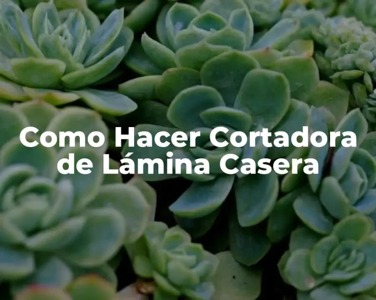 Como Hacer Cortadora de Lámina Casera