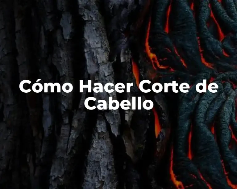 Cómo Hacer Corte de Cabello