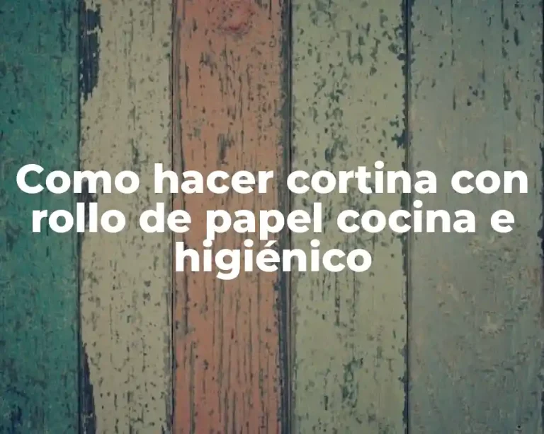 Como hacer cortina con rollo de papel cocina e higiénico