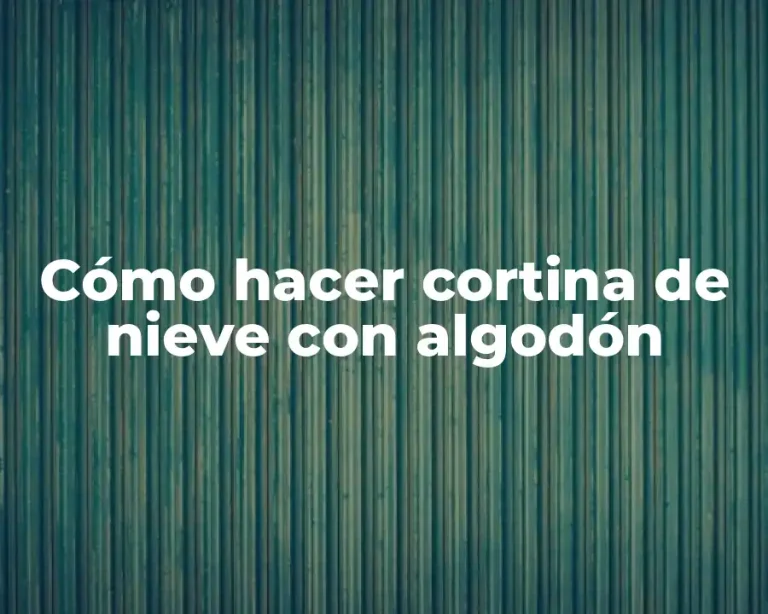 Cómo hacer cortina de nieve con algodón
