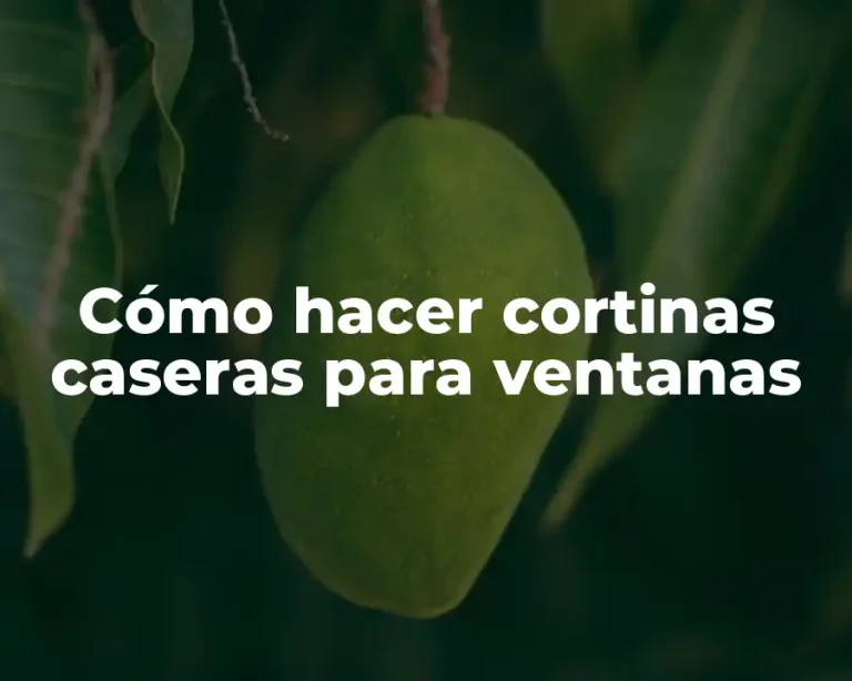 Cómo hacer cortinas caseras para ventanas