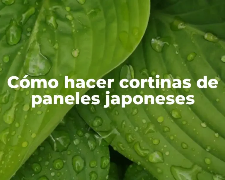 Cómo hacer cortinas de paneles japoneses