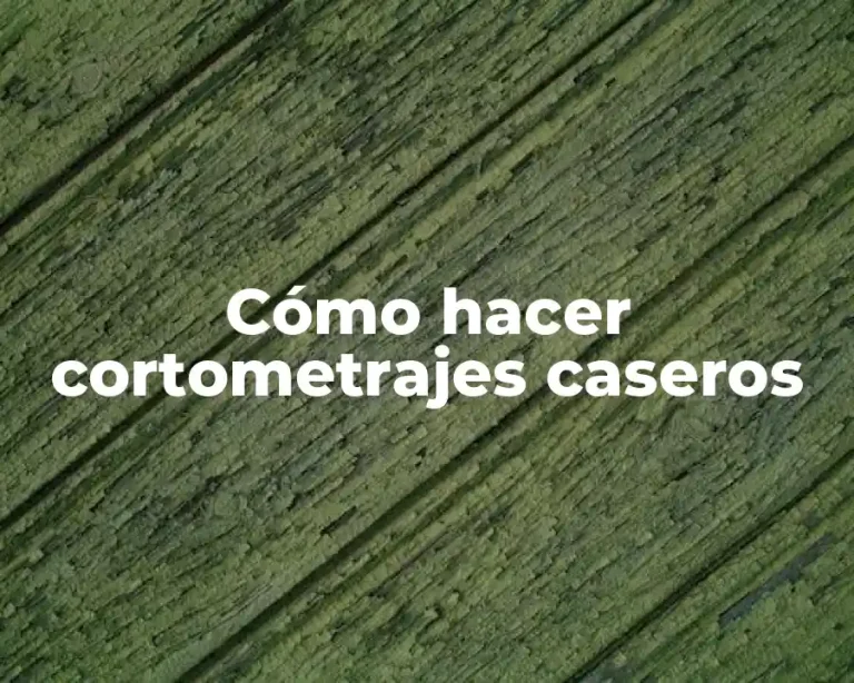Cómo hacer cortometrajes caseros