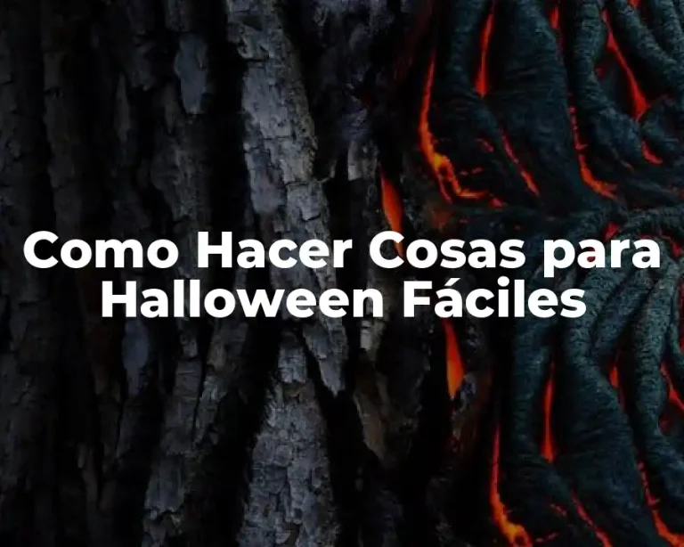 Como Hacer Cosas para Halloween Fáciles