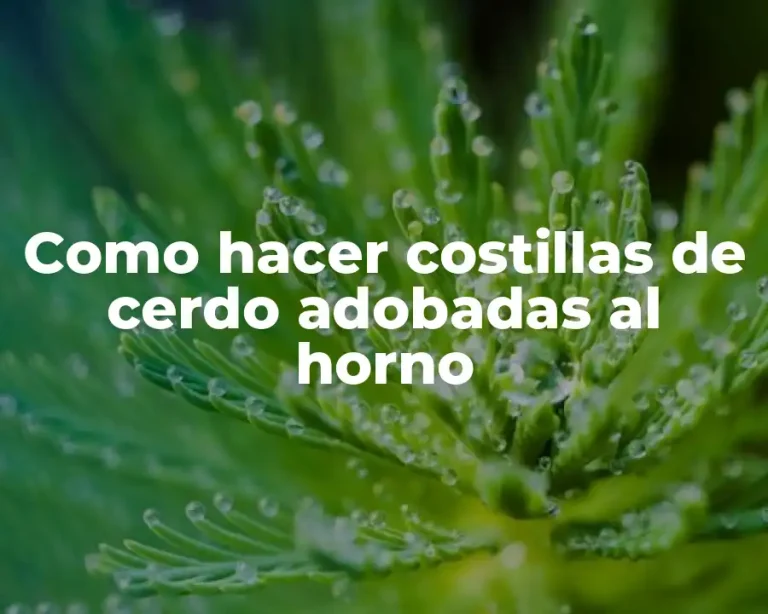 Como hacer costillas de cerdo adobadas al horno