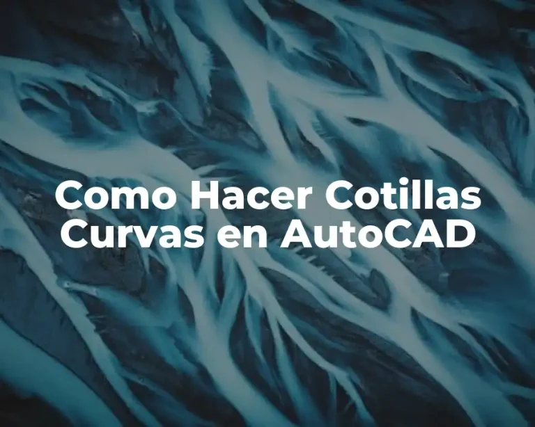 Como Hacer Cotillas Curvas en AutoCAD