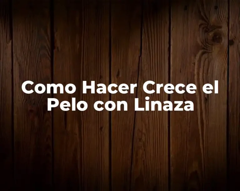 Como Hacer Crece el Pelo con Linaza