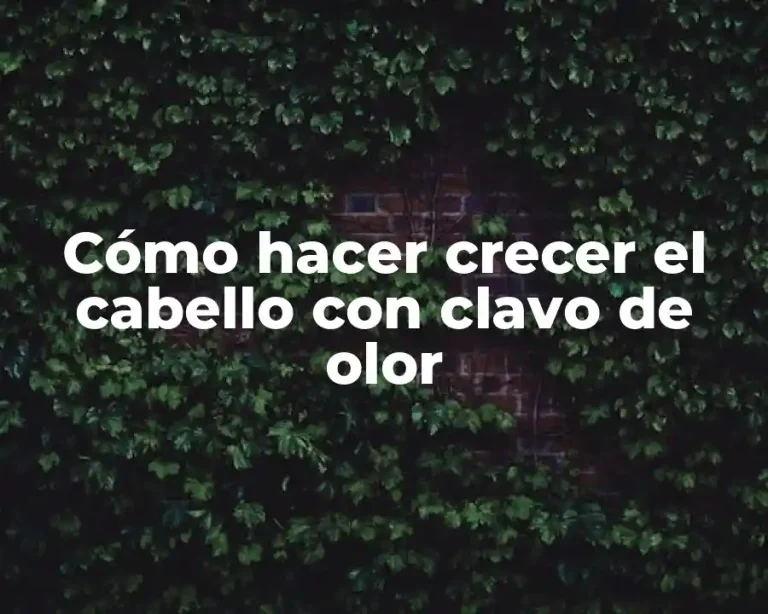 Cómo hacer crecer el cabello con clavo de olor