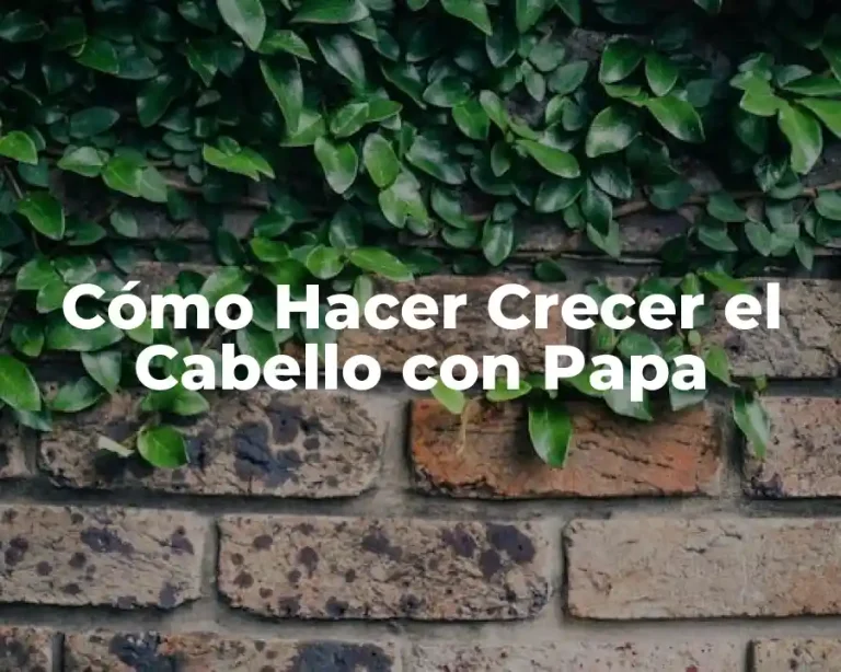 Cómo Hacer Crecer el Cabello con Papa
