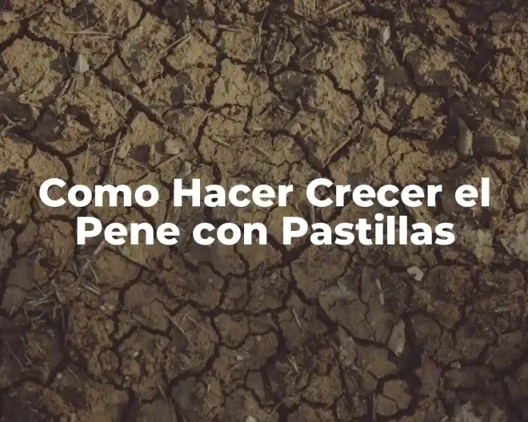 Como Hacer Crecer el Pene con Pastillas