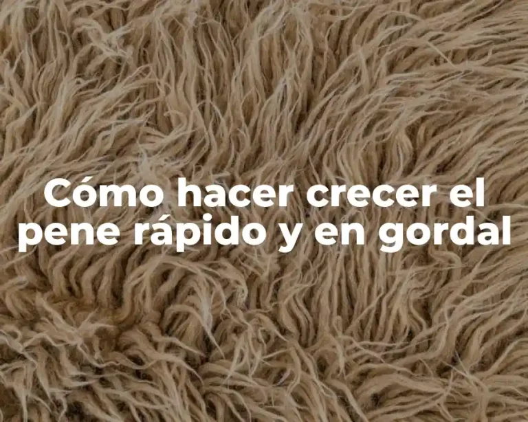 Cómo hacer crecer el pene rápido y en gordal