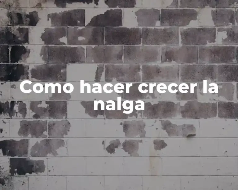 Como hacer crecer la nalga