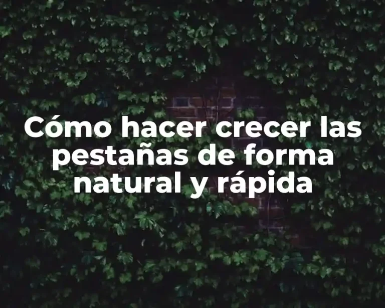 Cómo hacer crecer las pestañas de forma natural y rápida