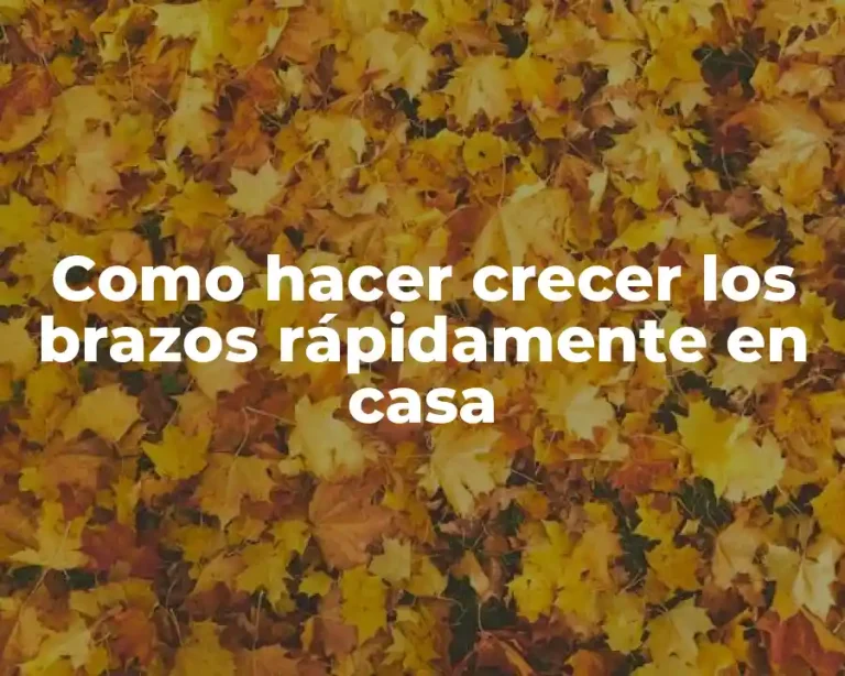 Como hacer crecer los brazos rápidamente en casa