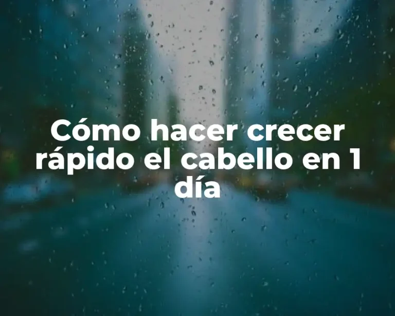 Cómo hacer crecer rápido el cabello en 1 día