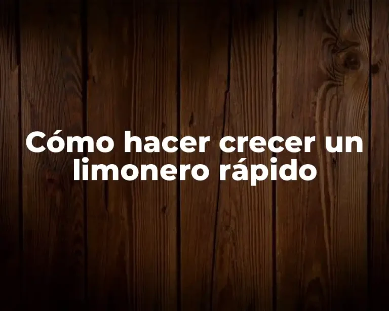 Cómo hacer crecer un limonero rápido