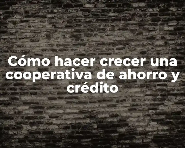 Cómo hacer crecer una cooperativa de ahorro y crédito