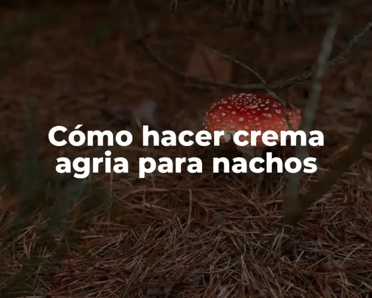 Cómo hacer crema agria para nachos