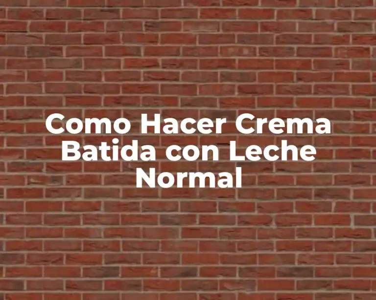 Como Hacer Crema Batida con Leche Normal